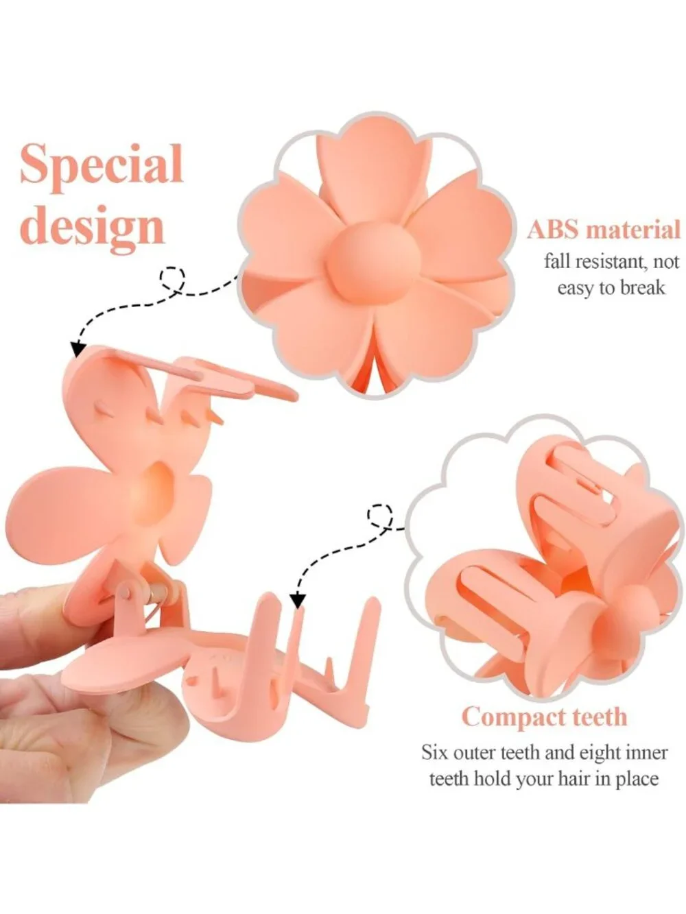 7 PCS Flower Claw Clips for Thick Hair - Non-Slip Hair Accessories, Gift Set